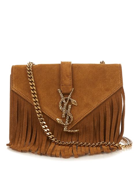 ysl crossbody fringe bag|saint laurent crossbody purses.